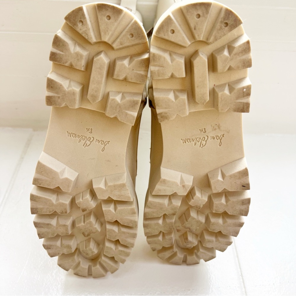 Sam Edelman Garret Platform Combat Boot soft leather cream ivory size 8.5 - Picture 6 of 9
